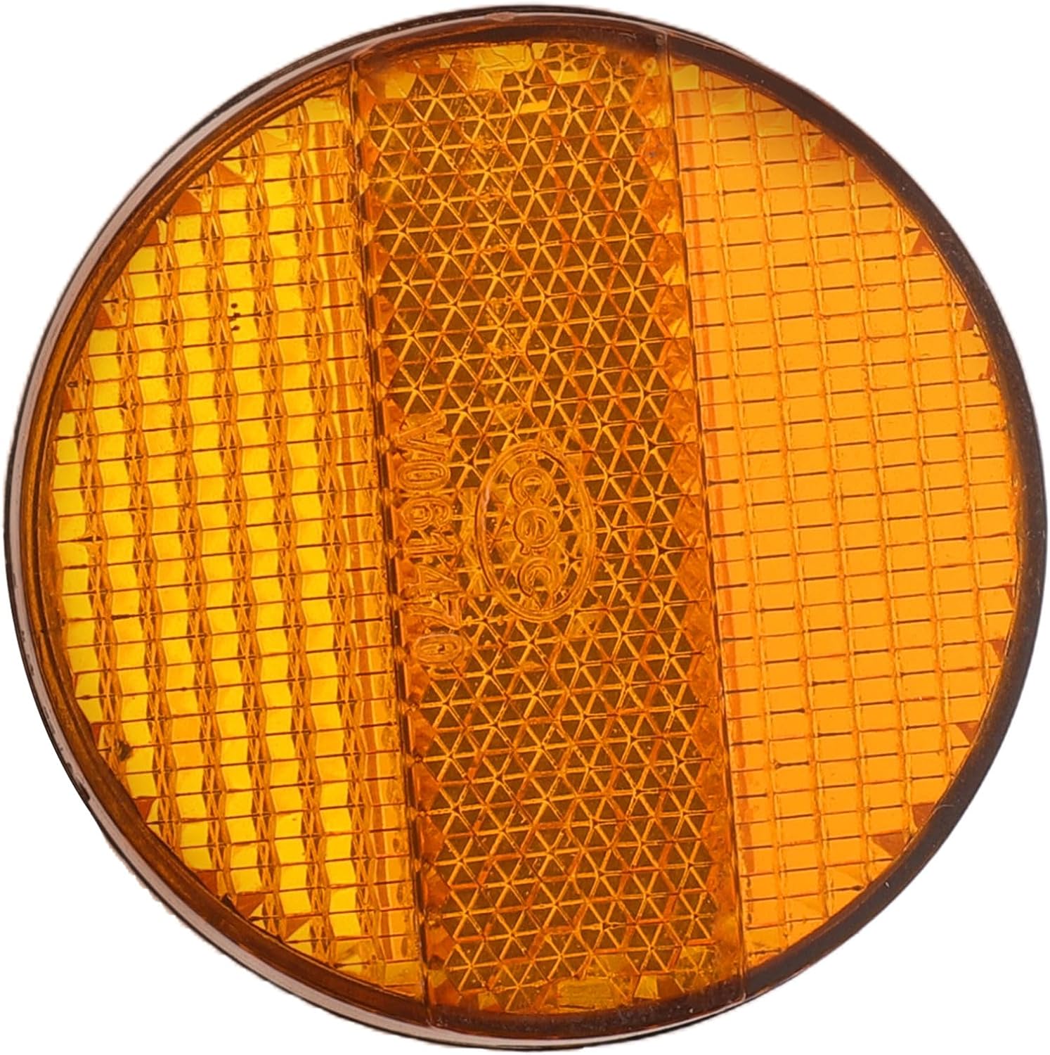 Universal Round Orange Reflector for Motorcycles and Electric Bikes, Plastic Safety Reflective Panel with Easy Installation and 6mm Thread Diameter for Rear Mudguard and Brake
