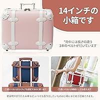 美品　トランクキャリーＴＳＡ搭載刺繍バックポケット付　白×茶 美品 トランクキャリーTSA搭載刺繍バックポケット付 白×茶 美