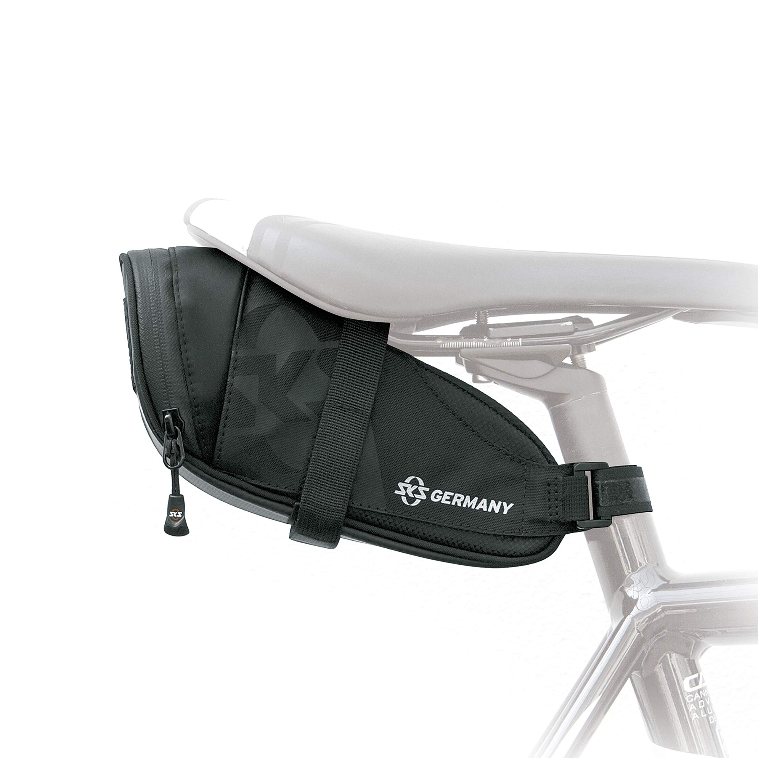 SKS GERMANY RACER Sacoche de vélo de route pour accessoires de vélo (sac aérodynamique avec fermetures éclair laminées et imperméables avec fermeture éclair Easy-Zip, grand volume)