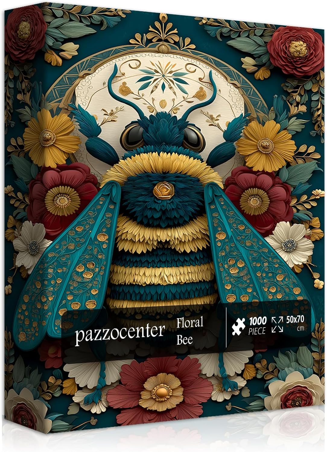 Bee Puzzles for Adults 1000 Pieces, Nature Flower Plant Jigsaw Puzzles, Cute Floral Insect Puzzle, Impossible Challenging Puzzles for Adults