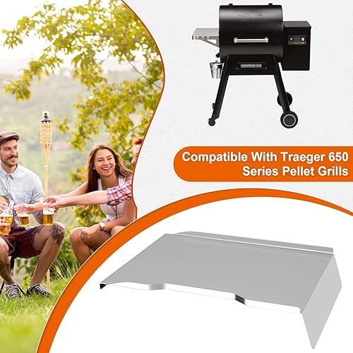 Miniatura 10 de Reemplazo del deflector de calor de bandeja de goteo para parrilla ahumadora de pellets Traeger, BAC-012