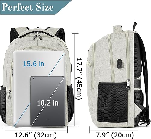 Miniatura 5 de BIKROD Mochila para portátil L19 de 15,6 pulgadas, Beige, 15,6 pulg., Compacto