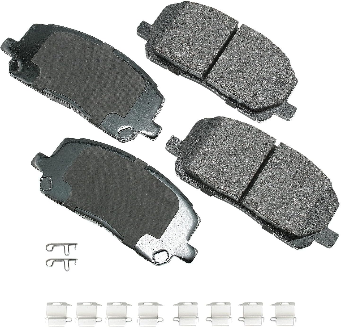 Akebono Ultra-Premium Ceramic Front Disc Brake Pads, grey