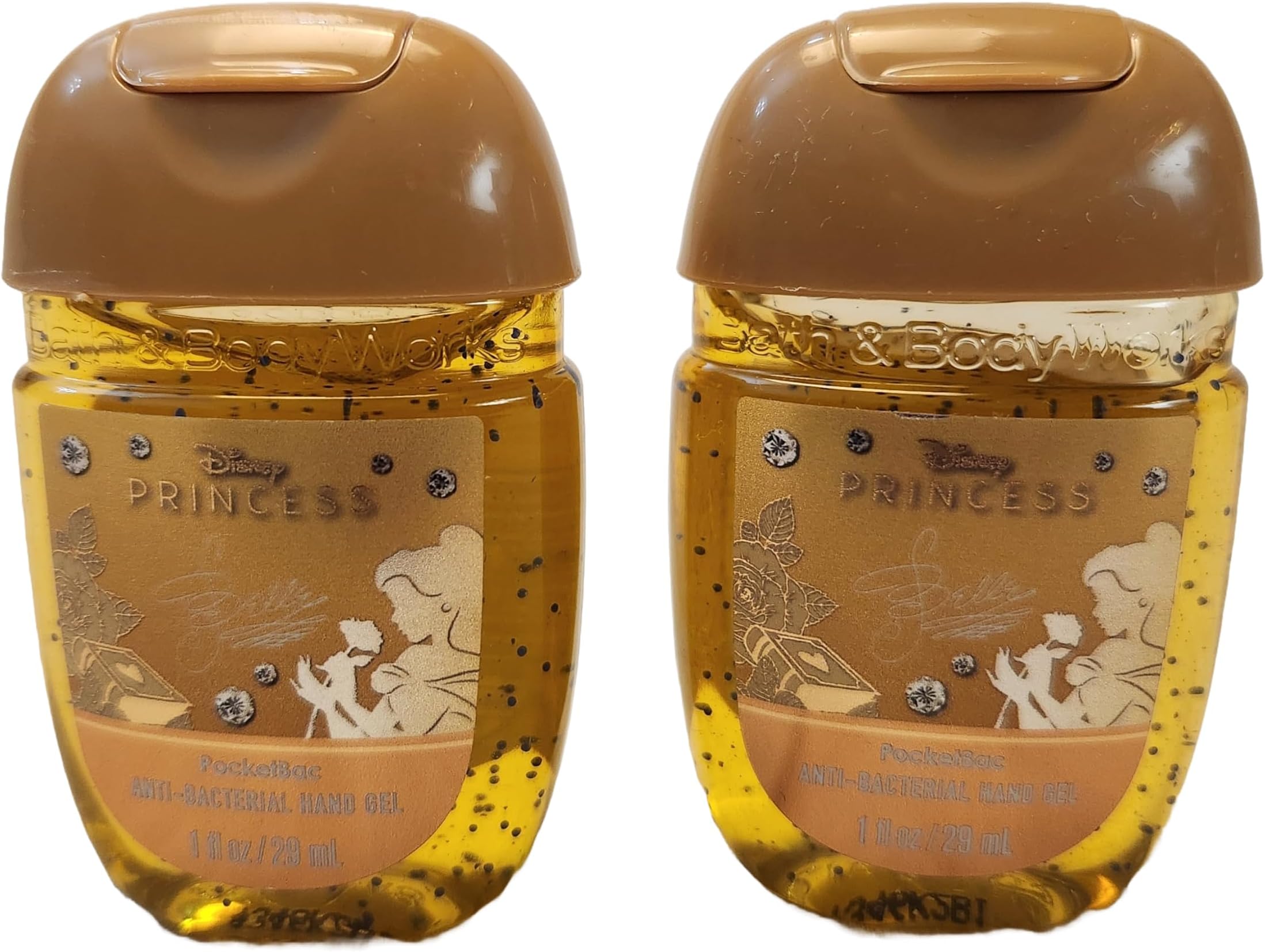 Bath and Body Care - Travel Size Sanitizer - 2 piece Bundle Set Hand Gel - 1 Fl Oz each - Label Artwork Varies (Belle)