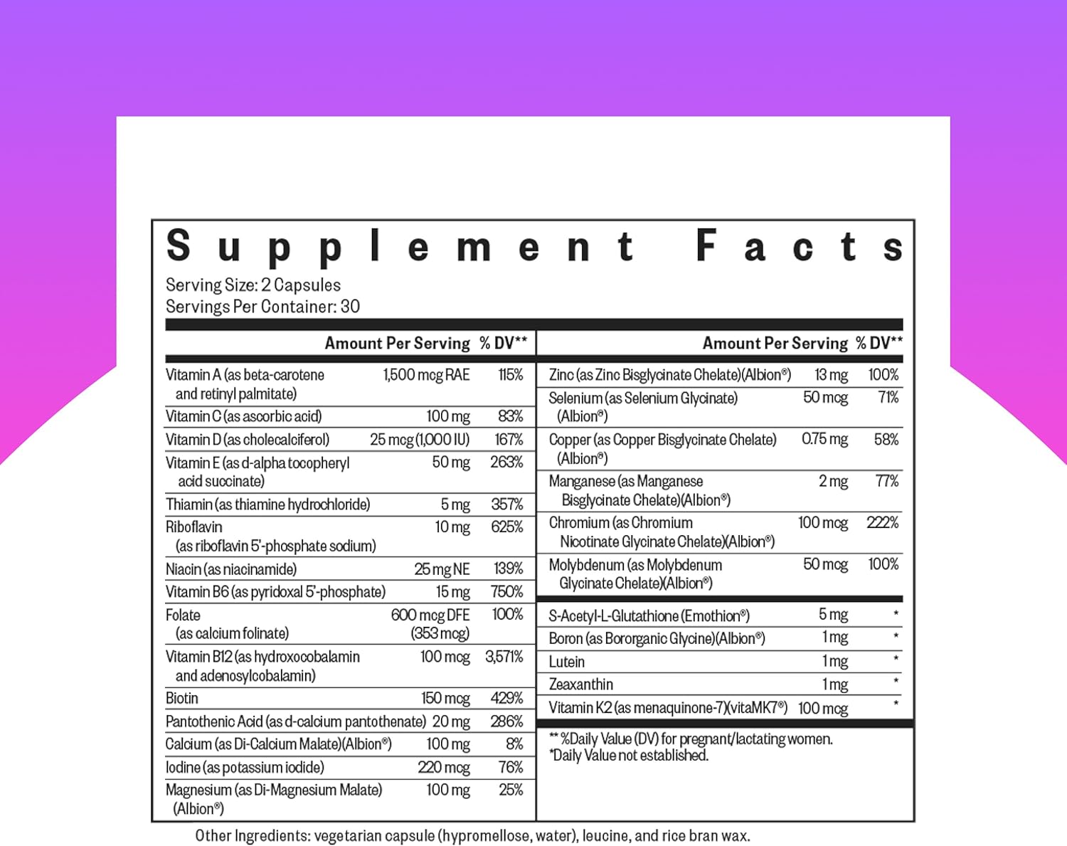 Seeking Health Prenatal Essentials MF - Brain Development & Methylation Support - Methyl-Free Vegetarian Capsules with Selenium, Vitamin B6, Zinc & Vitamin B12-60 Capsules - Image 2