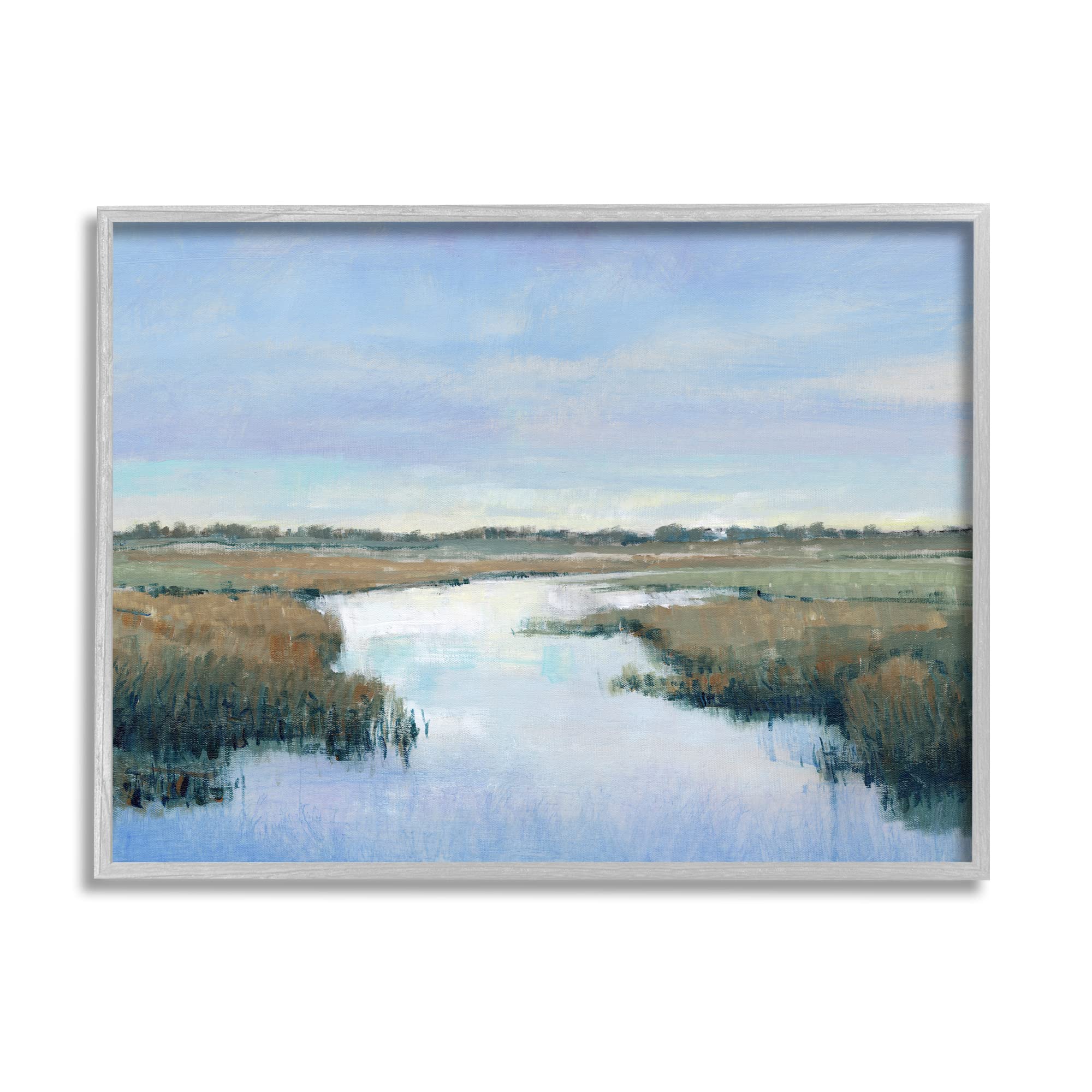 Stupell IndustriesRural River Countryside Marsh Landscape Framed Wall Art, Design by Tim OToole