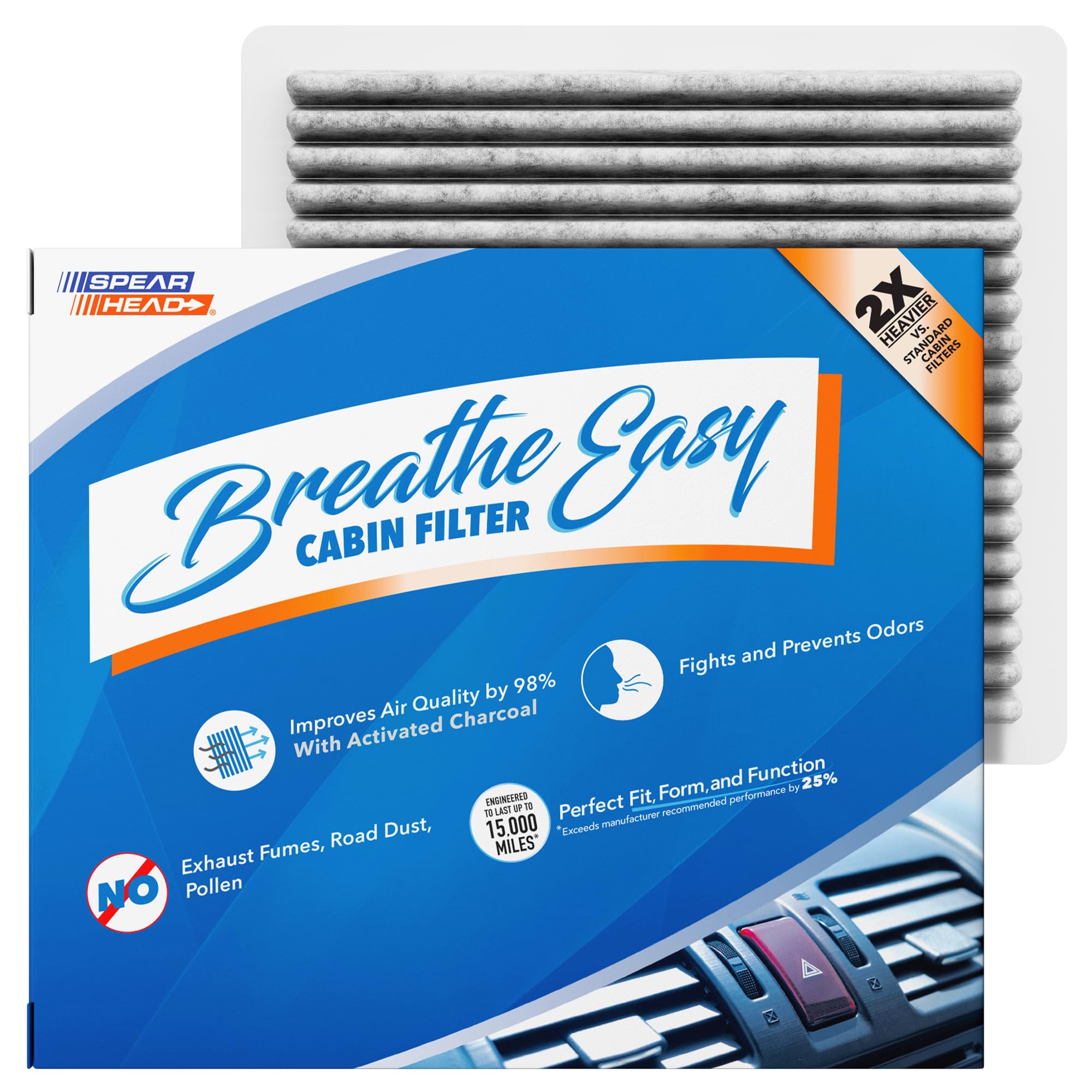 Spearhead Odor Defense Breathe Easy AC &amp; Heater Cabin Air Filter (BE-547B)