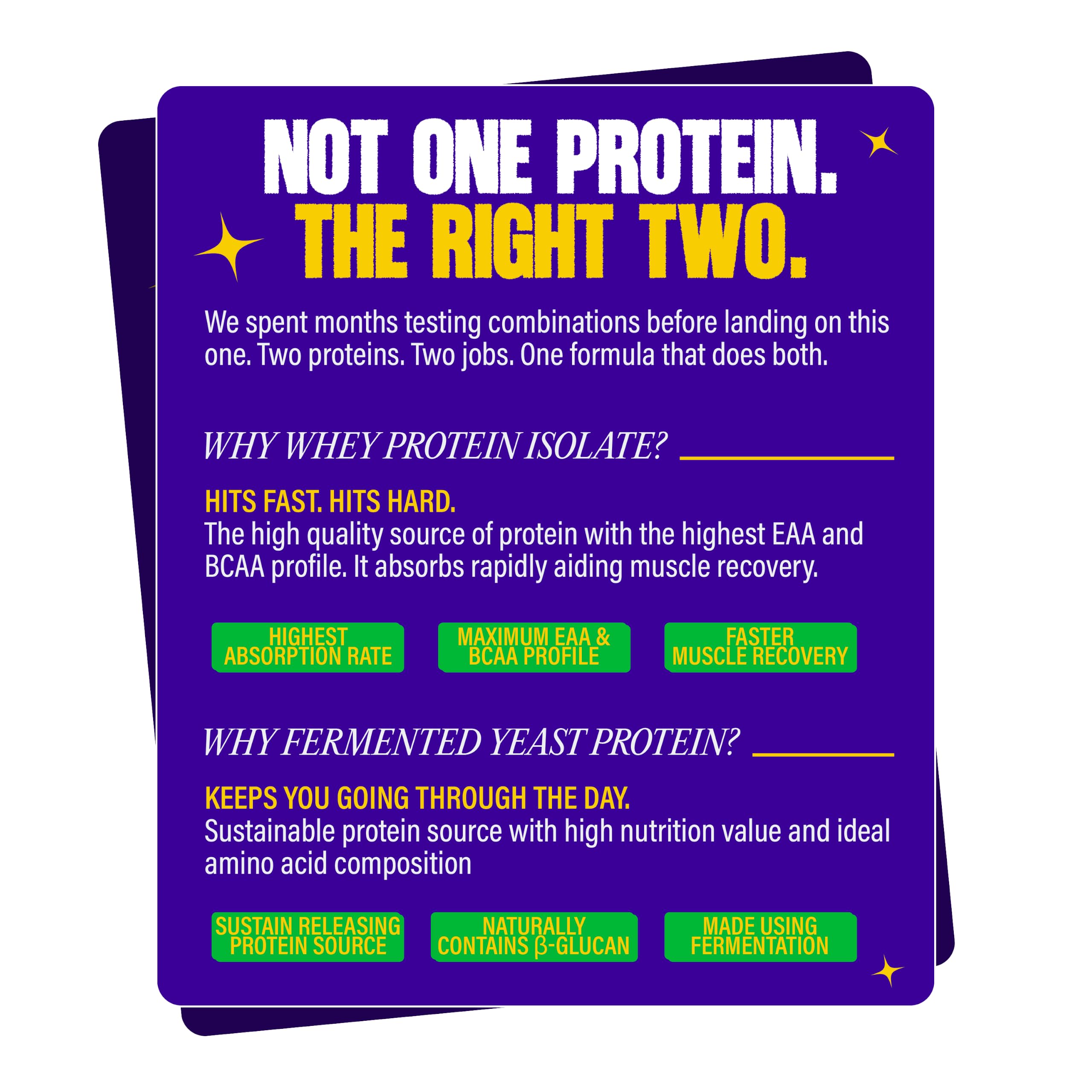 Yogabar Ultimate Whey Protein Powder - Chocolate|Whey Isolate + Yeast Protein|28g Complete Protein|Gut Friendly, High Absorption, Added Probiotics|Pack of 2 (1kg) — Amazon image 2