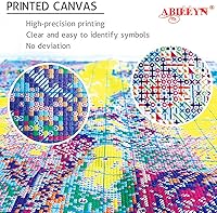 Vista 2 de Abillyn - Kit de bordado de punto de cruz, diseño de búho estampado con patrón impreso (búho 1)