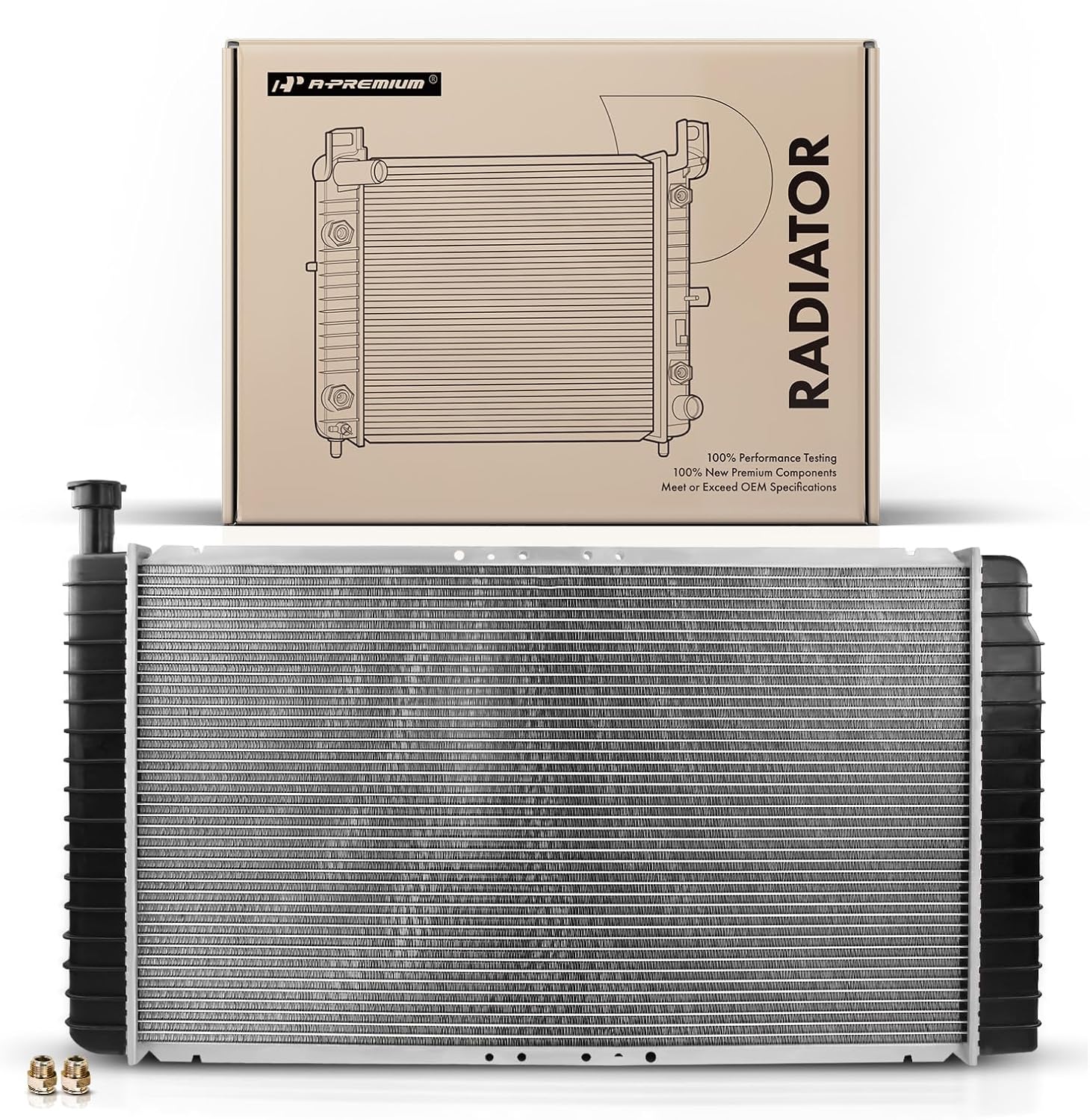 A-Premium Engine Coolant Radiator with Transmission Oil Cooler Compatible with Chevrolet Express 1500 1996-2002, Express 2500 1996-2002, Express 3500 1997-2002 & GMC Savana 1500, Replace# 52380667