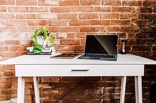 Miniatura 2 de OneSpace Newport - Escritorio para computadora con cajón, color blanco