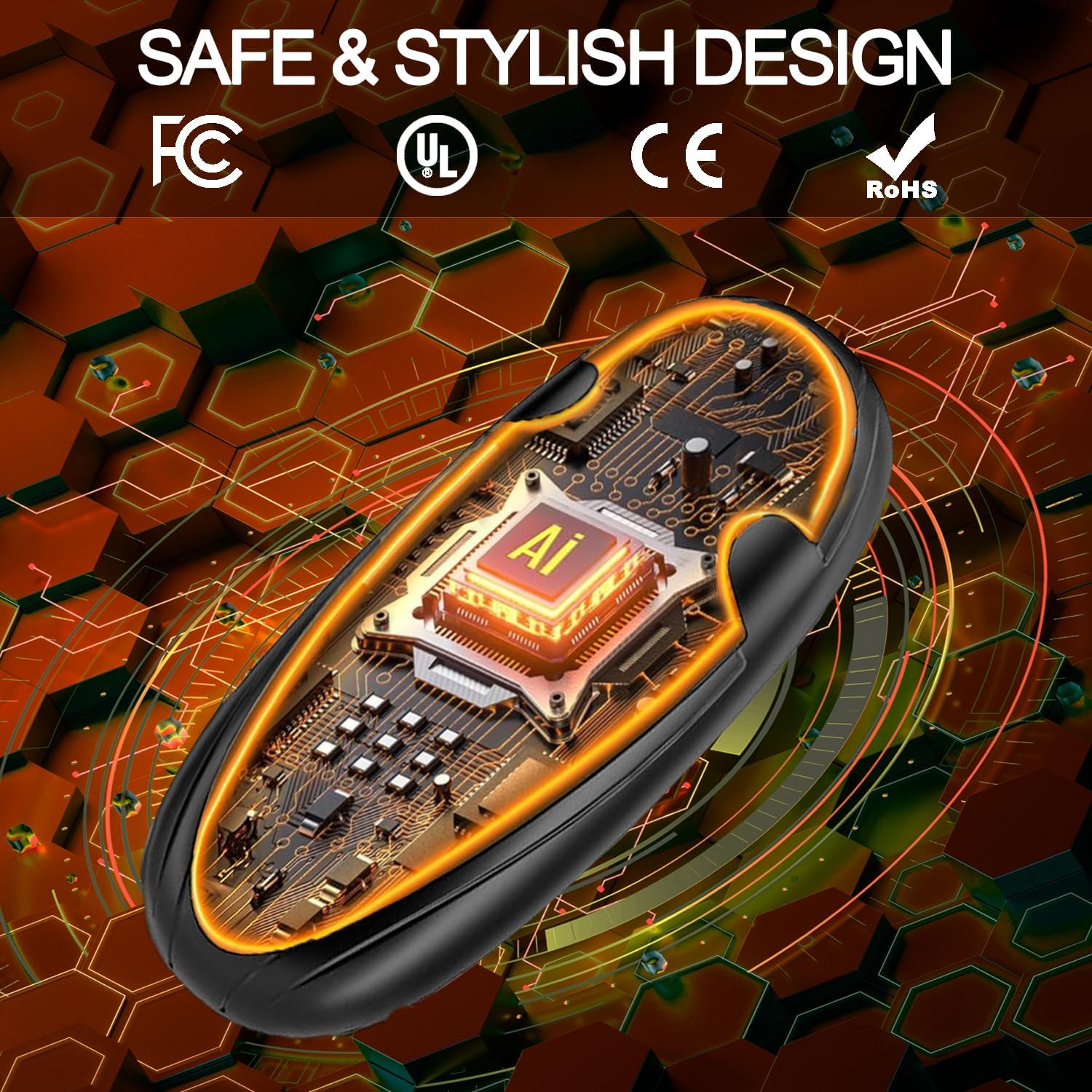 Hand Warmers Rechargeable 2 Pack,14000mAh Heating Hand Warmers with Charging Case,60Hrs Portable Pocket Hand Warmer Reusable,Gifts for Birthday,Christmas,Thanksgiving,Hunting,Camping,Golf - Image 4