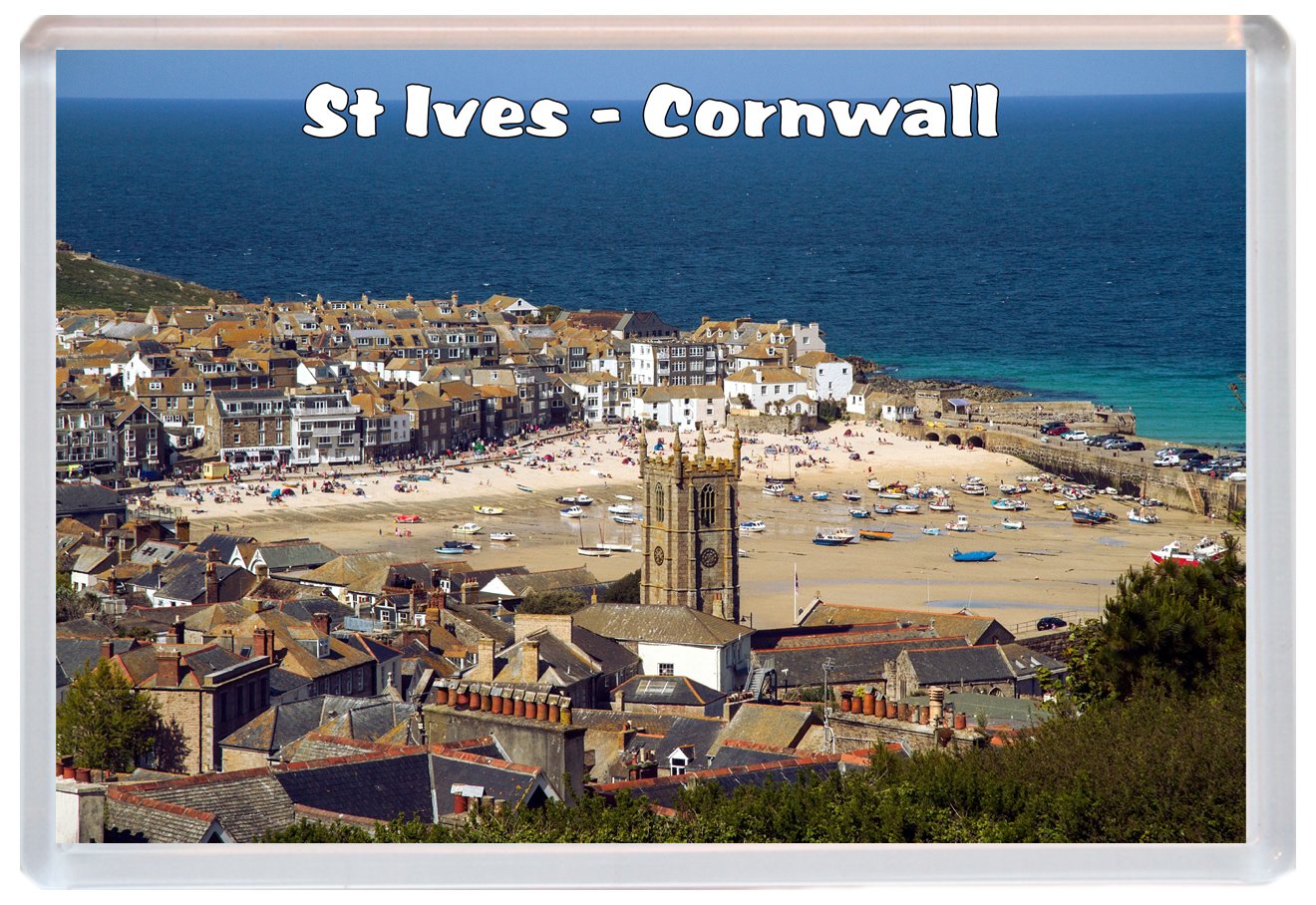 Baked Bean Store Multicolor St Ives - Cornwall - Jumbo Fridge Magnet Id947