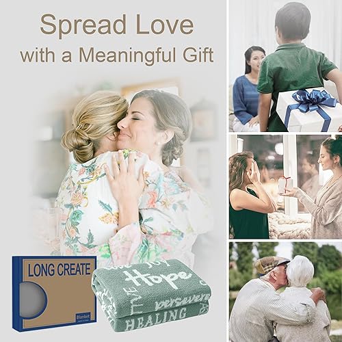 Miniatura 6 de Manta Get Well de 50 x 60 pulgadas, manta ultrasuave y cómoda con palabras inspiradoras, manta curativa para hombres, abrazos cálidos, regalo de