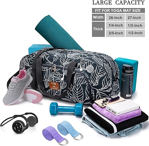 Miniatura 2 de AROME Bolsa para esterilla de yoga para mujeres y hombres, bolsa de yoga grande de lona para 14 pulgadas, 13 pulgadas, 25 pulgadas, 12 pulgadas,