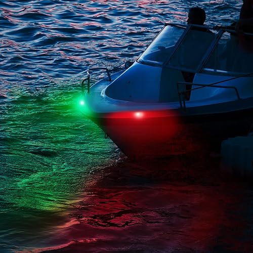 Miniatura 5 de Obcursco - Luces LED de navegación para barco, lámpara de navegación marina para la proa. Perfectas para pontón, skeeter, bote de motor y skiff.