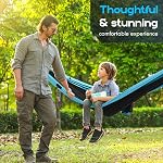 Camping Hammock Mosquito Net,Double & Single Portable Hammocks Hammocks with 2 Tree Straps,Hammock Tent for Travel Indoor Outdoor Hiking Backpacking Backyard Beach-Black&Blue
