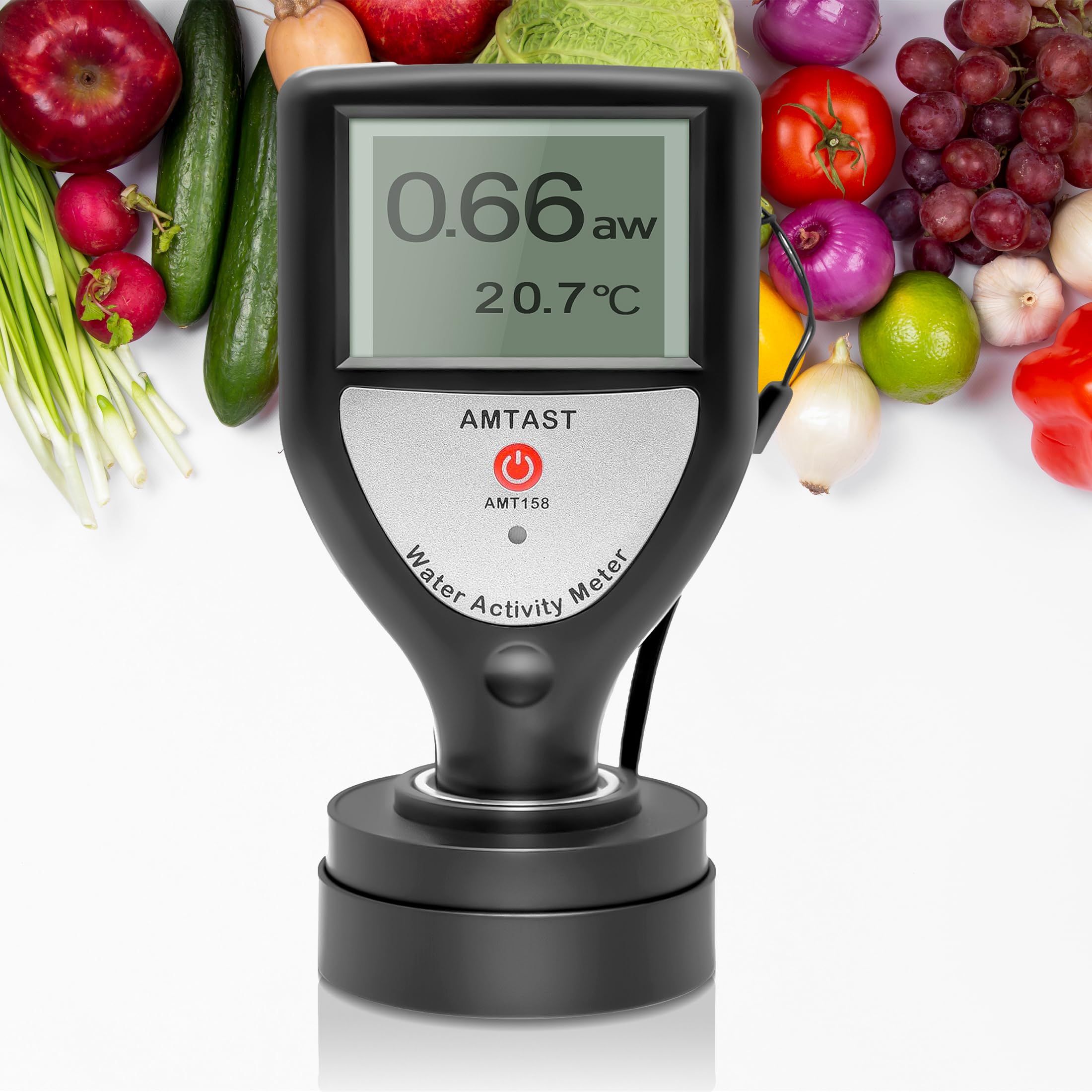 AMTAST Water Activity Meter Portable Water Activity Tester Fruit and Vegetable Safety Tester Smart Food Water Activity Tester for Beef Jerky Freeze