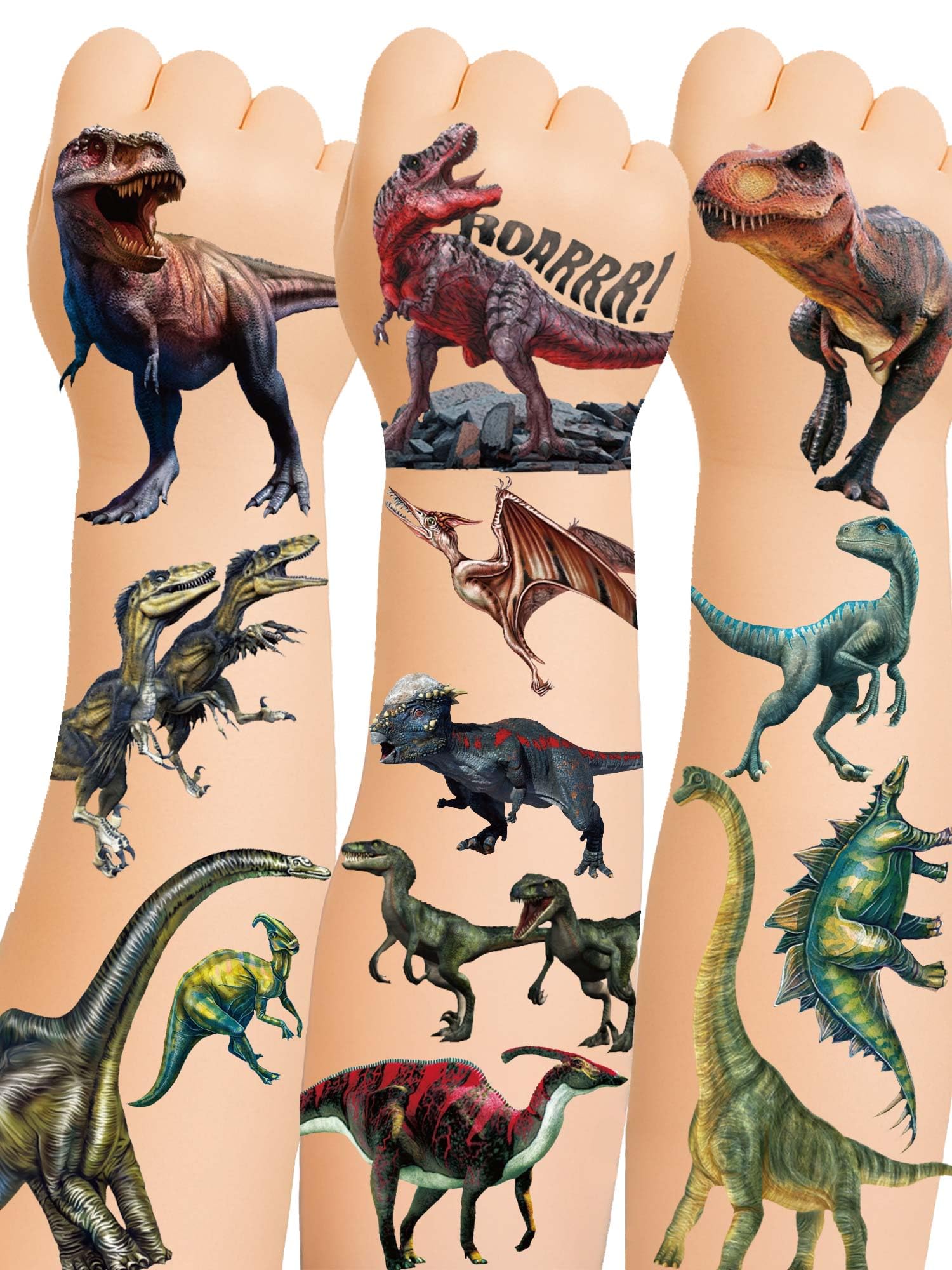 110+ Dinosaur Temporary Tattoos for Kids, Boys Dino Birthday Decorations