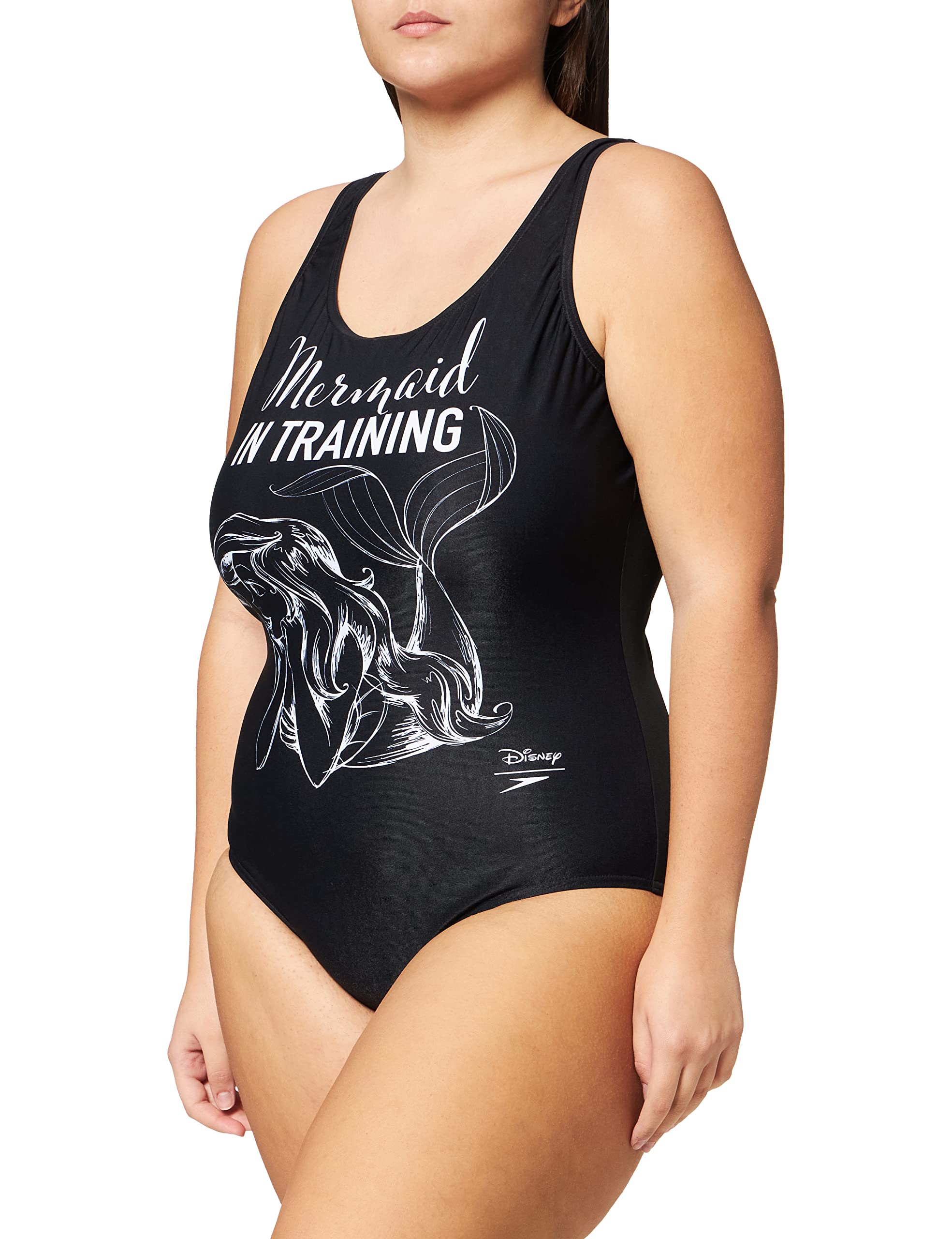 Speedo Women's Little Mermaid Slogan U Back Swimsuit