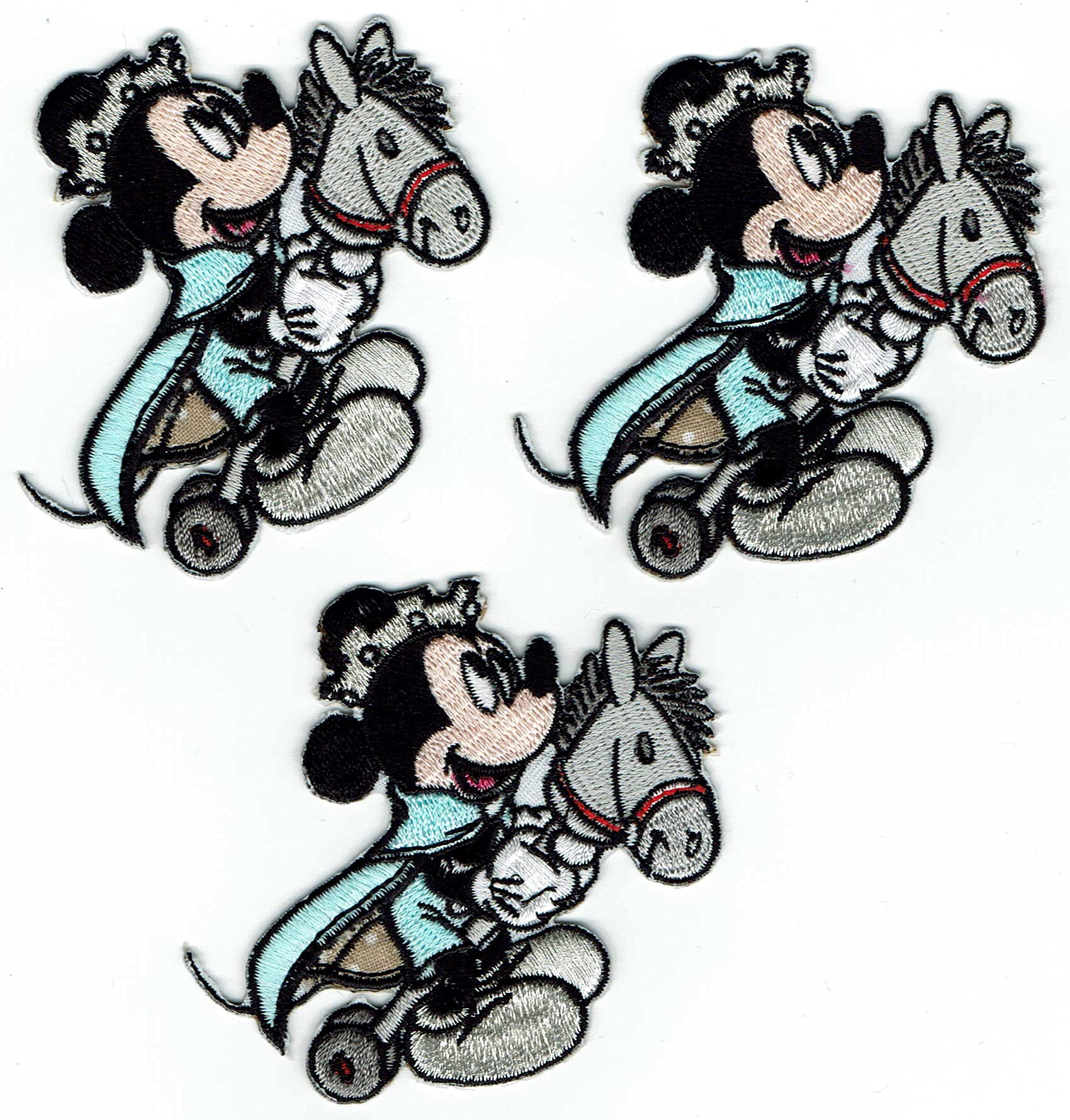 HKM Bügelbild Patch Micky Maus mit Holzpferd