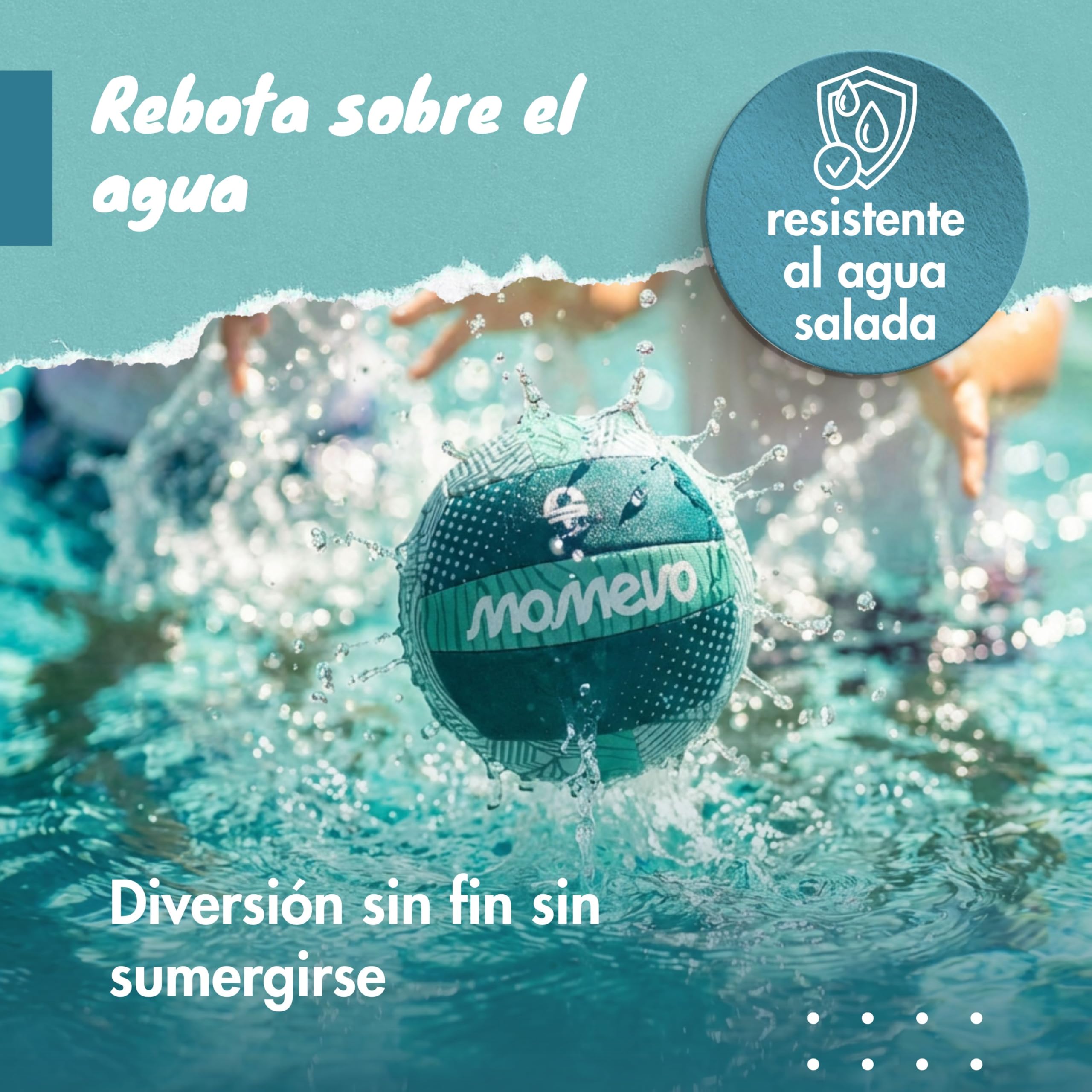 Beachbuddy - Pelota de Agua de Neopreno para niños, diseño de Pelota de fútbol Infantil a Partir de 1 año para Exteriores