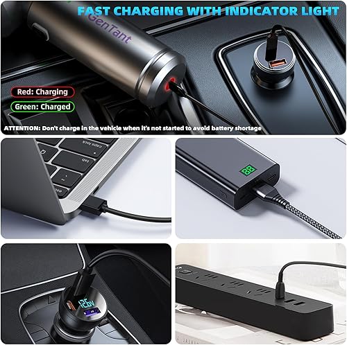 Miniatura 8 de Aspiradora portátil inalámbrica para automóvil, 18000 PA, aspiradora portátil inalámbrica, plumero de aire de alta potencia con motor sin