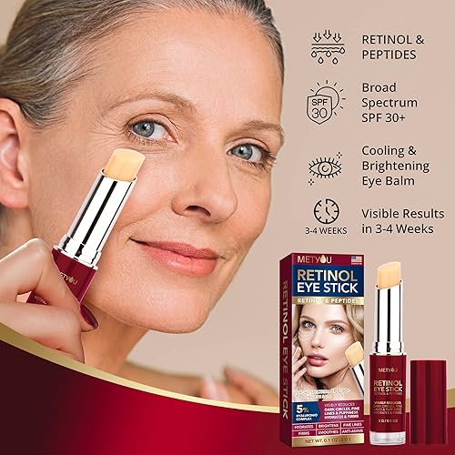 Miniatura 2 de Retinol - Barra iluminadora para debajo de los ojos, tratamiento de ojeras debajo de los ojos para mujeres con complejo de ácido hialurónico al 5%,