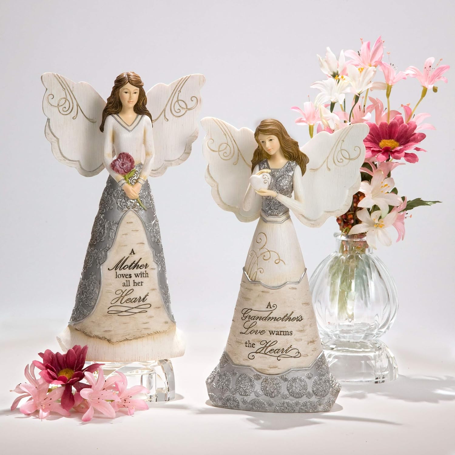 Elements Grandmother Angel Figurine by Pavilion, 8-Inch, Holding Heart, Inscription a Grandmother's Love Warms The Heart : Home & Kitchen