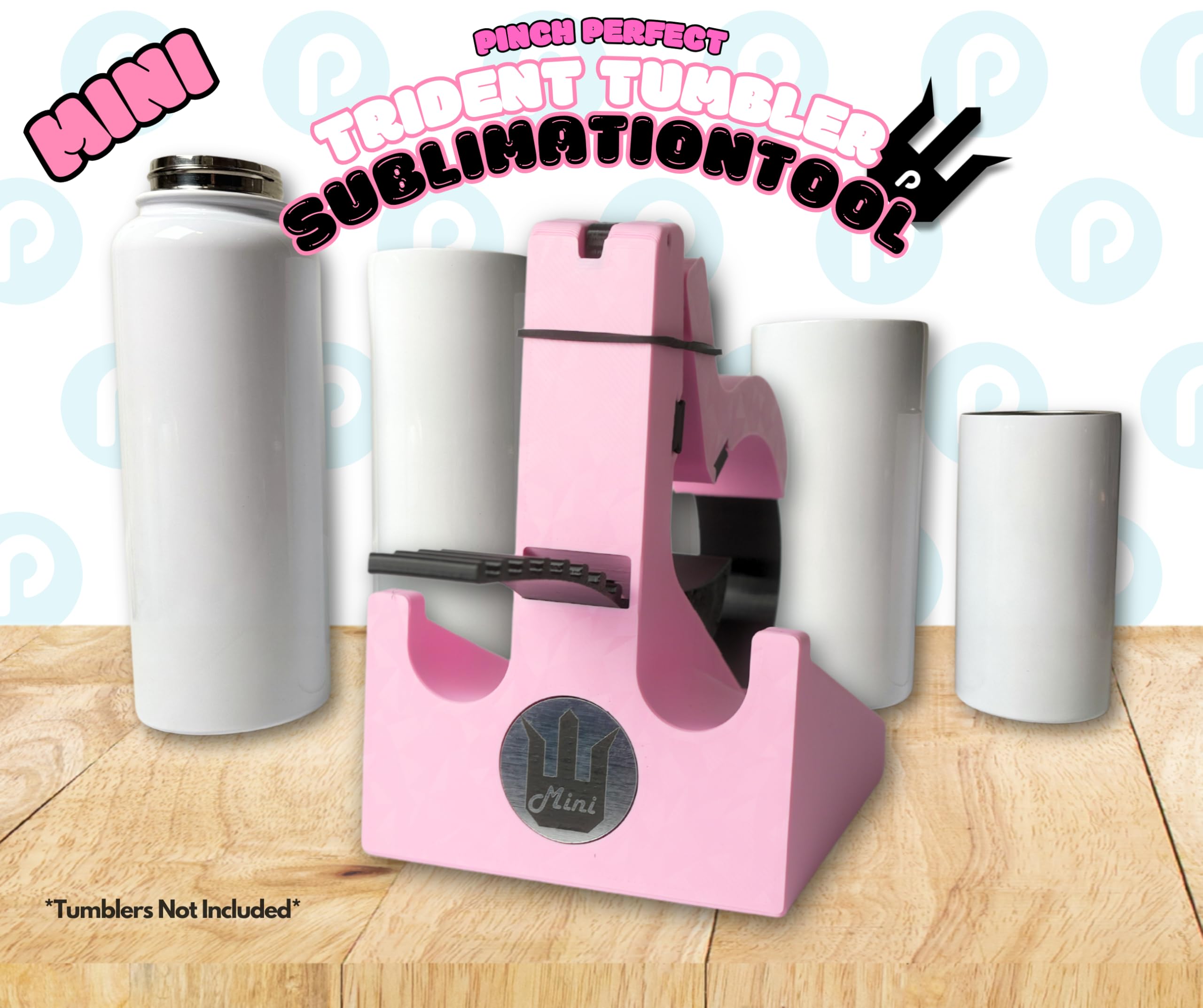 Pinch Perfect Mini Trident Adjustable Tumbler Sublimation Tool for 12oz - 40oz Tumblers (Pink)