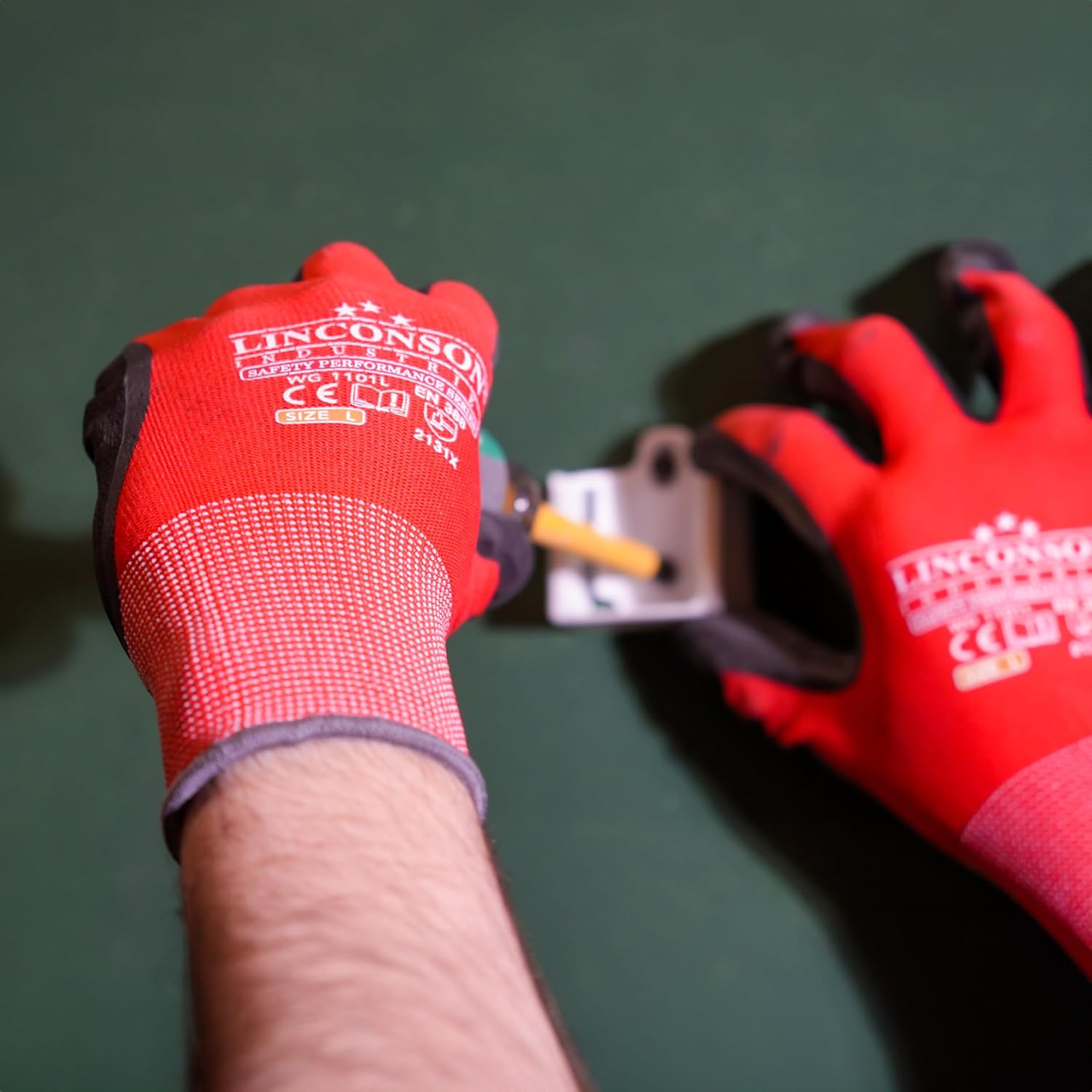 linconson 12 Pack Safety Performance Series Construction Mechanics Work Gloves - Image 6