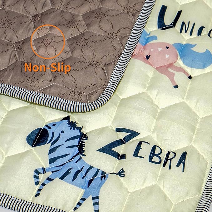 Baby Play Mat 50x50 Pulgadas Alfombra Antideslizante Plegable Lavable miniatura 6