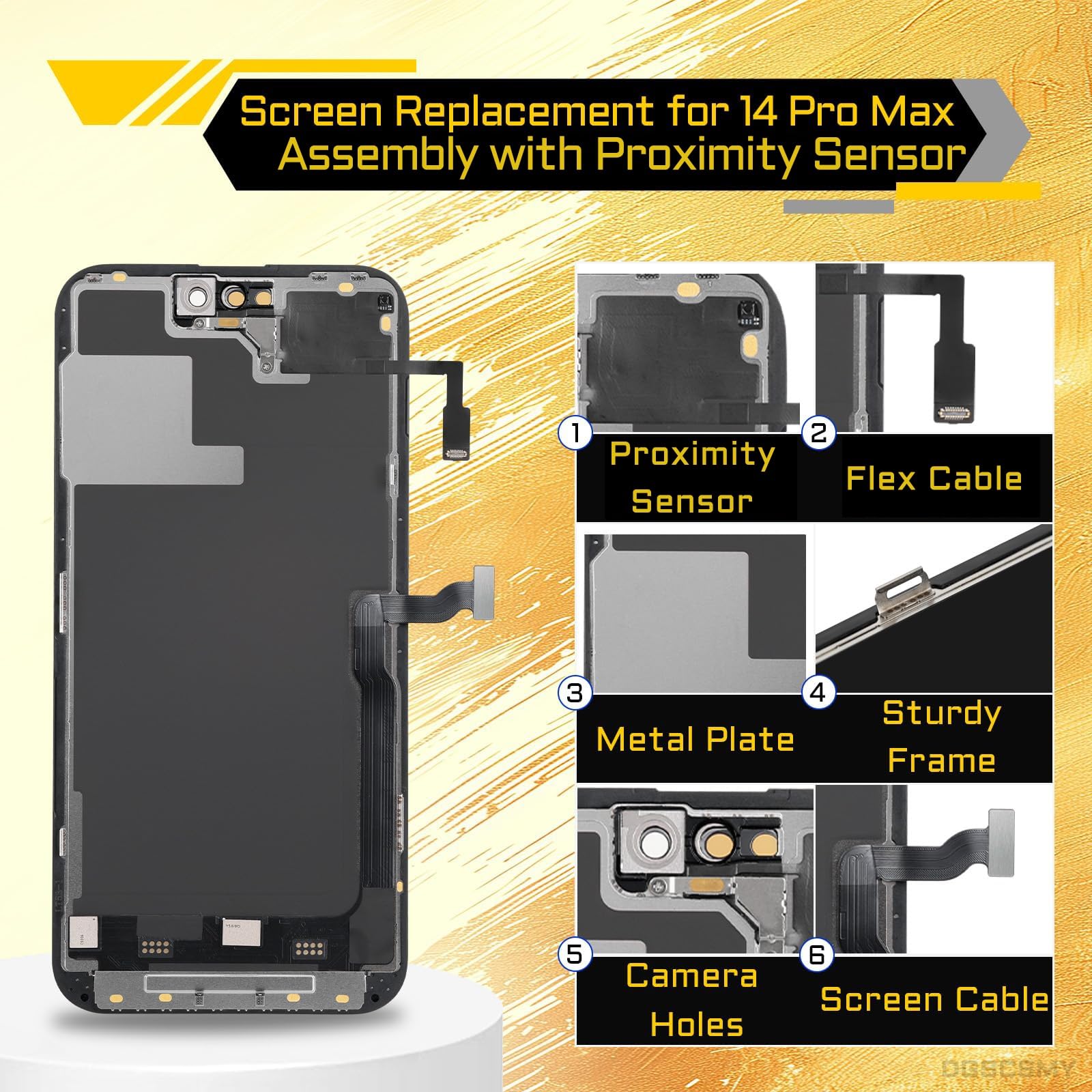 Amazon.co.jp: DGSCSMY スクリーン交換 iPhone 14 Pro Max 6.7インチ
