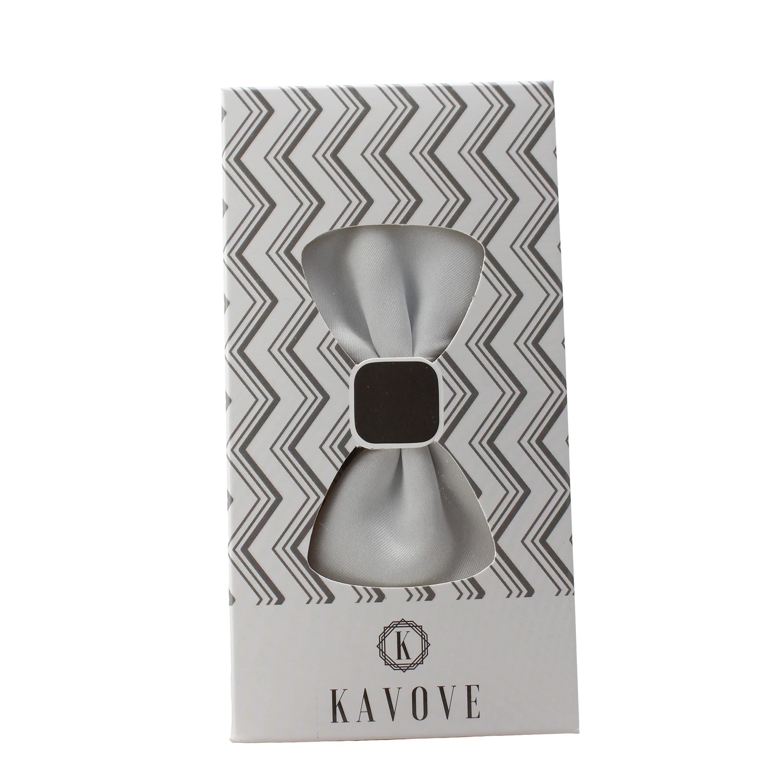 Kavove Solid Essentials White Bow Tie 2