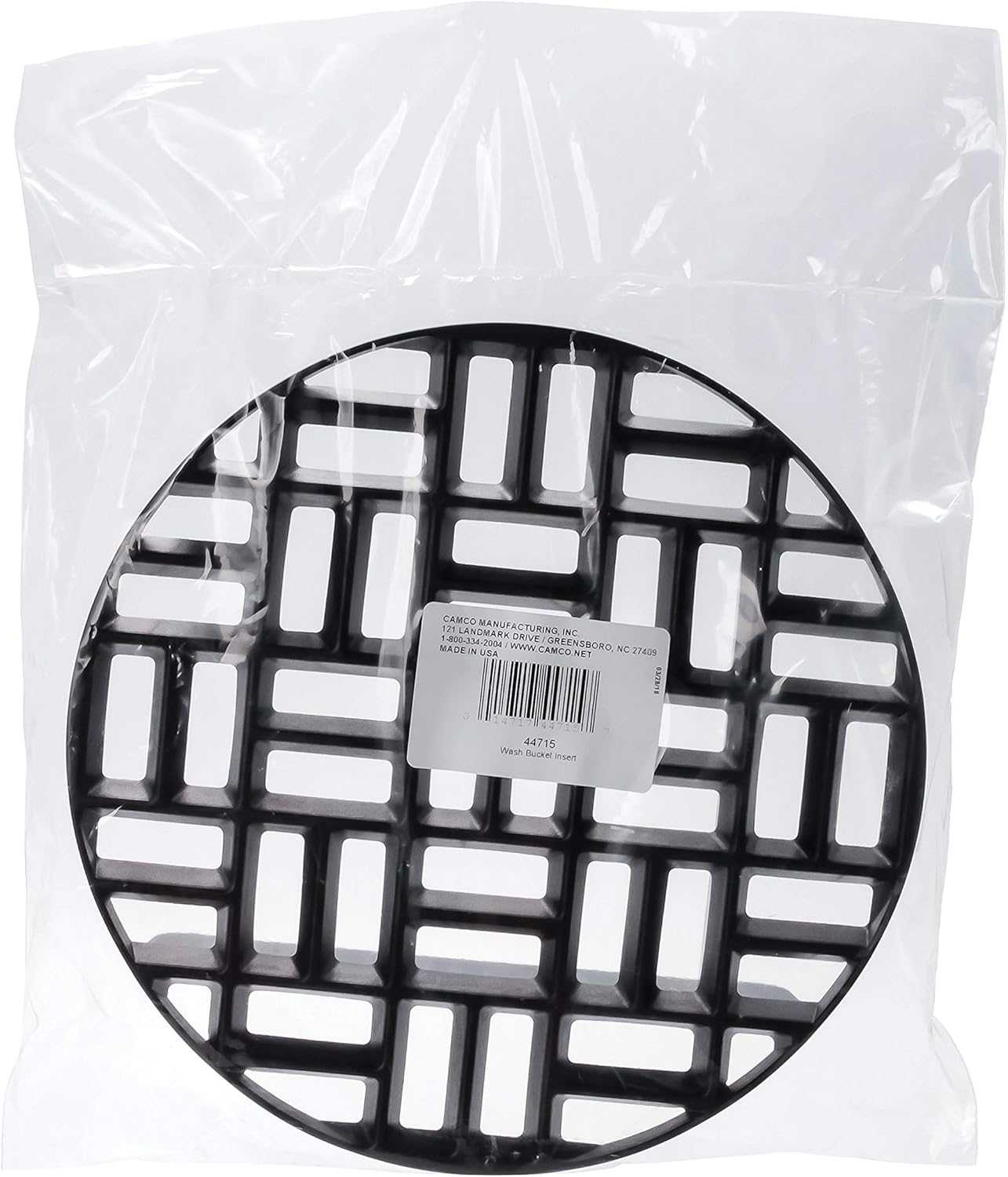 Camco Wash Bucket Insert -Traps Dirt and Debris in Base of Your Wash Bucket | Prevents Streaks and Scratches While Cleaning Your Vehicle - (44715),Black : Automotive