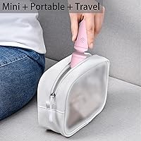 Vista 6 de Mini masajeador con 10 modos de vibración silenciosos, masajeador personal inalámbrico para cuello, hombro, espalda y cuerpo (rosa)