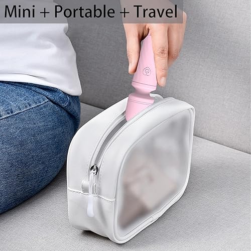 Miniatura 6 de Mini masajeador con 10 modos de vibración silenciosos, masajeador personal inalámbrico para cuello, hombro, espalda y cuerpo (rosa)