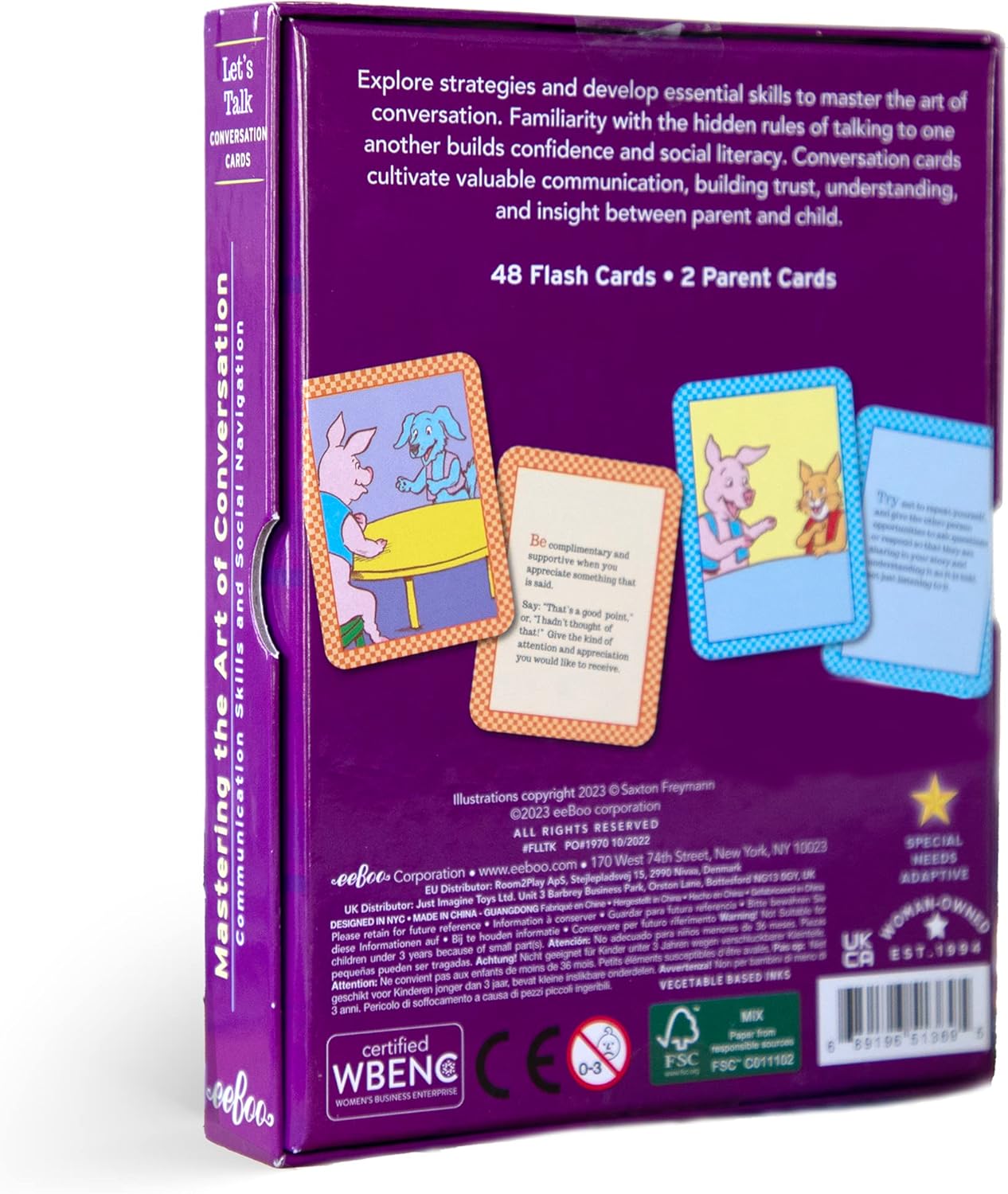 eeBoo: Let's Talk Conversation Cards, Helps Build Essential Conversation Skills, Develops Social & Emotional Intelligence, for Ages 3 and up