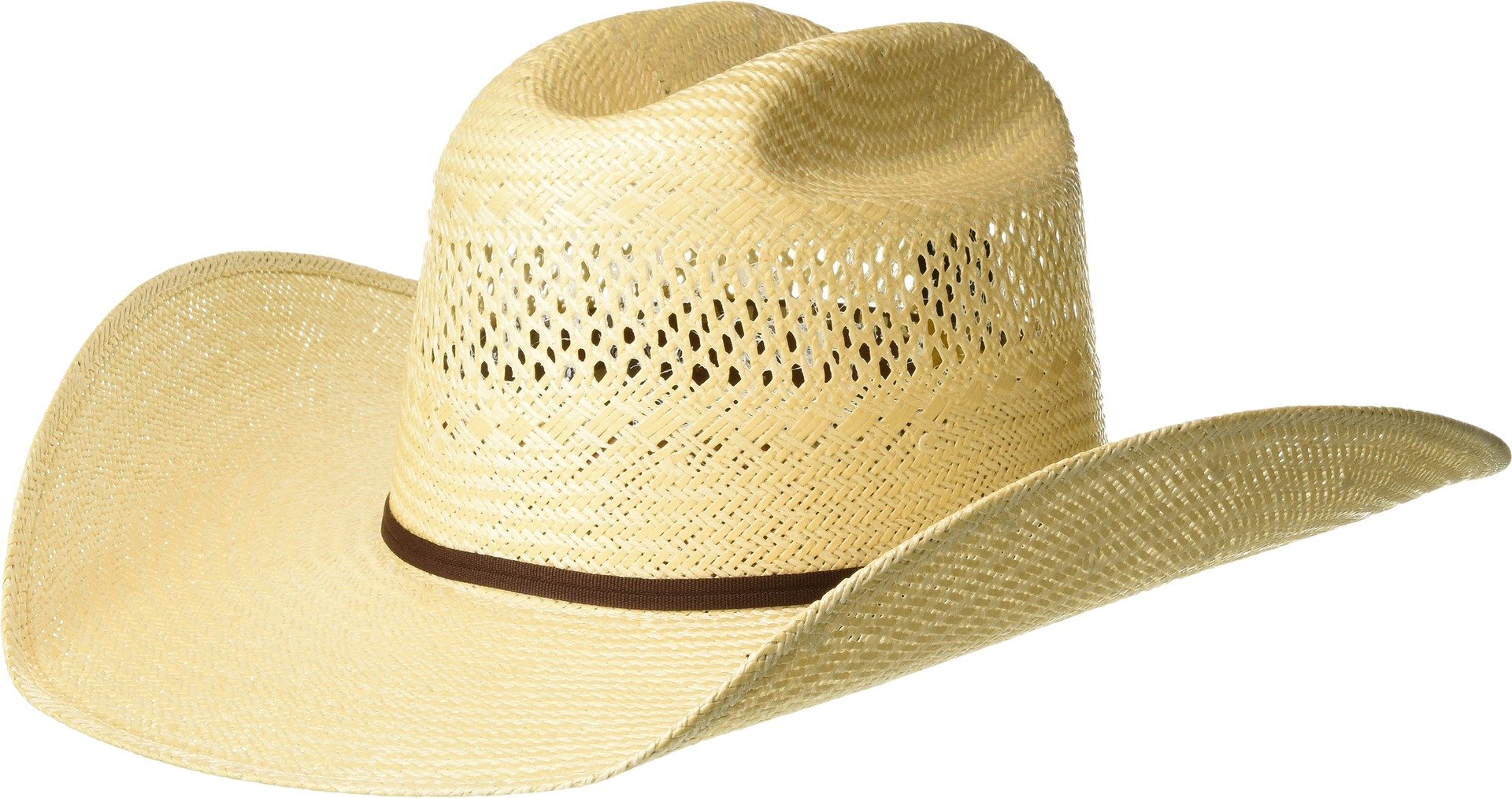 ARIAT Unisex Adult Leather Sweatband Americana Hat, Natural, 7-5/8