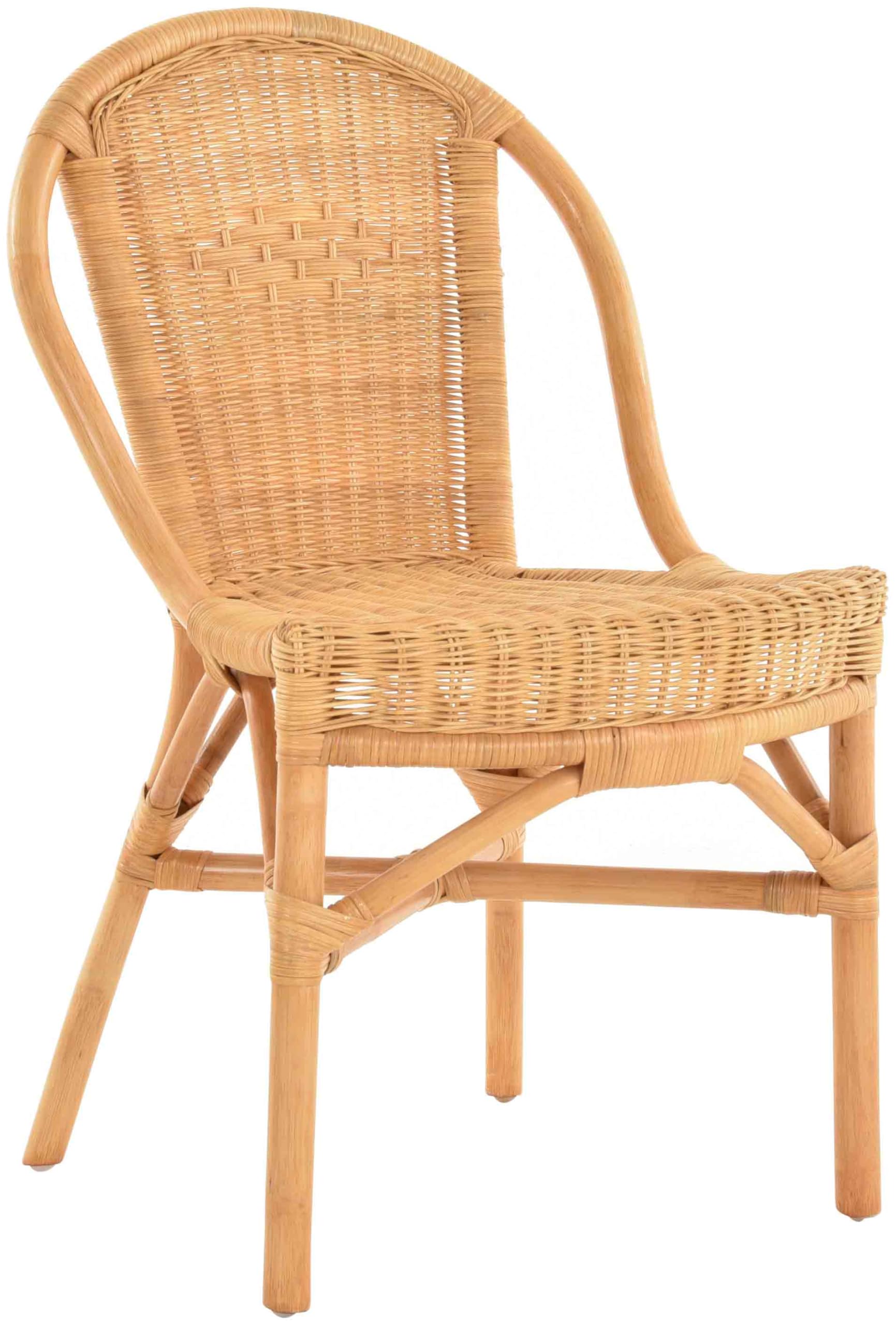 Rattanstuhl Klassik – Honig, stapelbar, handgefertigt