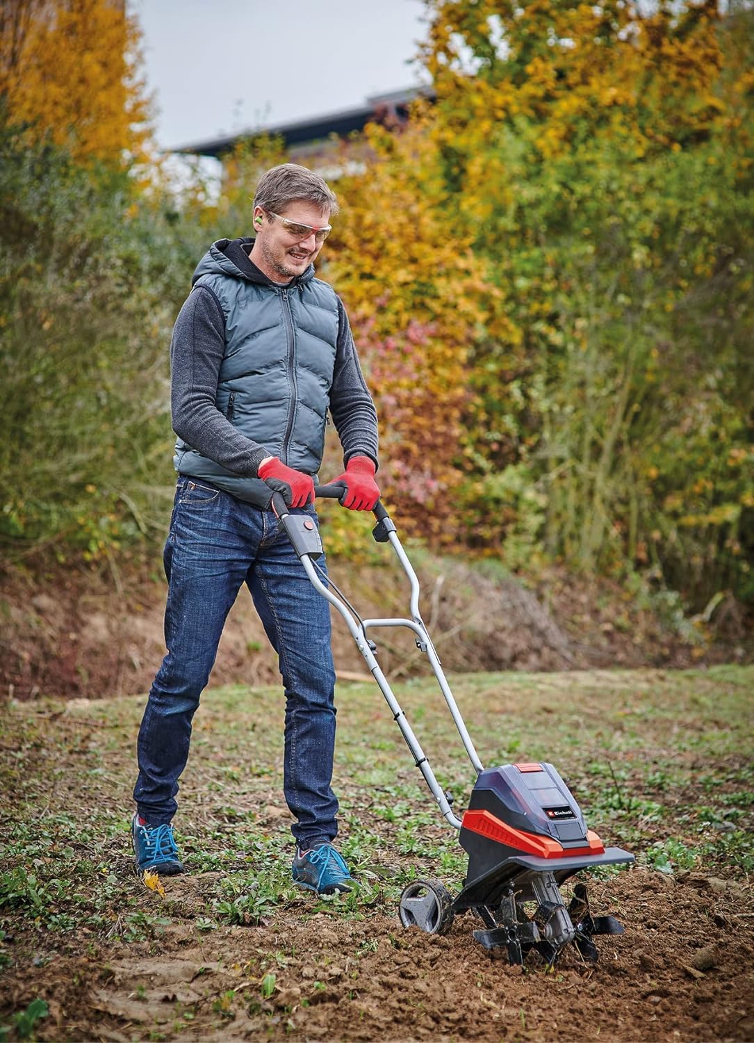 Einhell Aradora inalámbrica- GE-CR 30 Li Power X-Change - Iones de Litio de 36 V, Interruptor de Seguridad de 2 Puntos, Mango Plegable, Ruedas de Transporte, suministrado sin batería ni Cargador