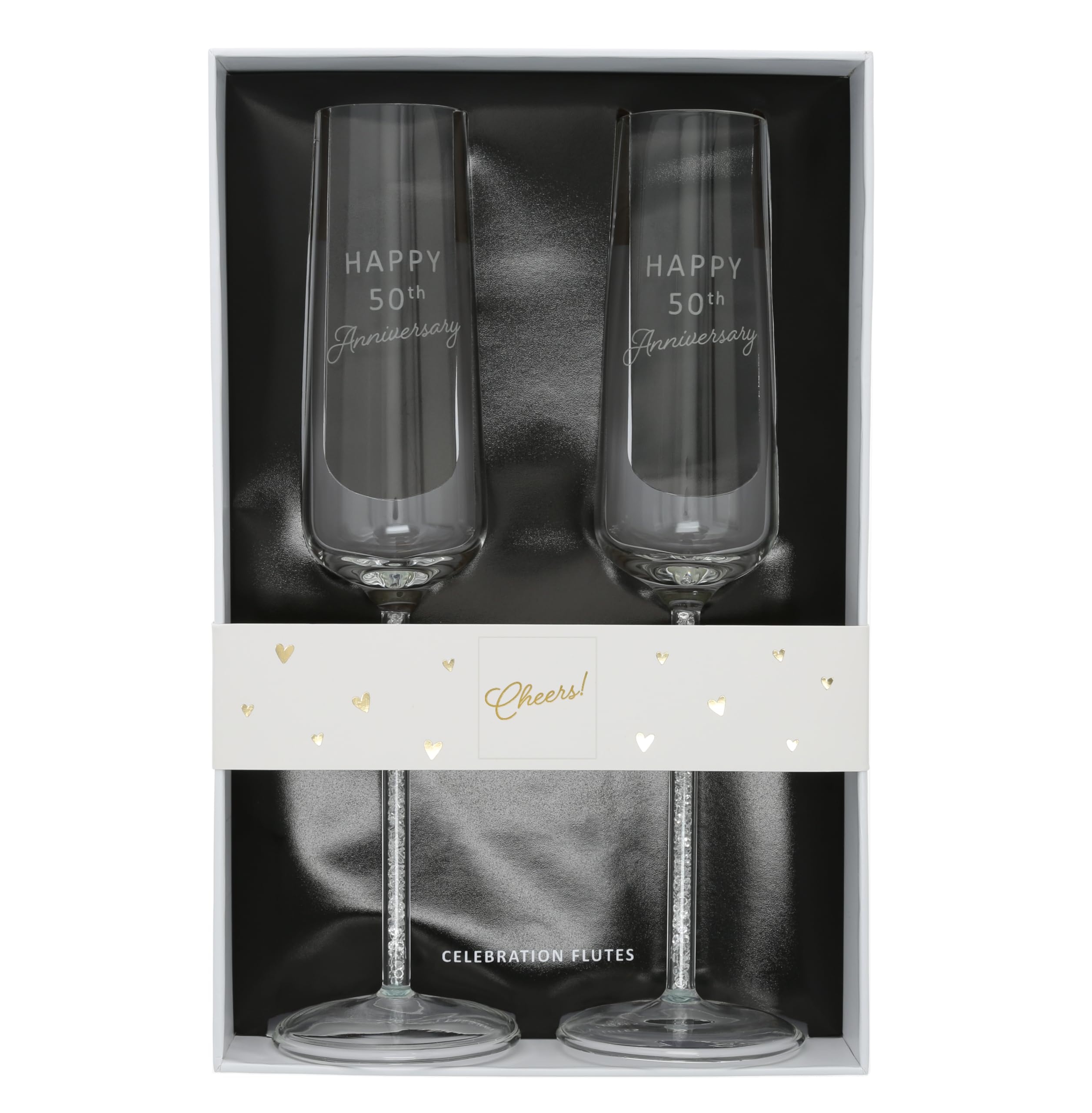 Flûtes à champagne 200 ml Happy 50th Anniversary Pavilion : éclat et finesse du verre