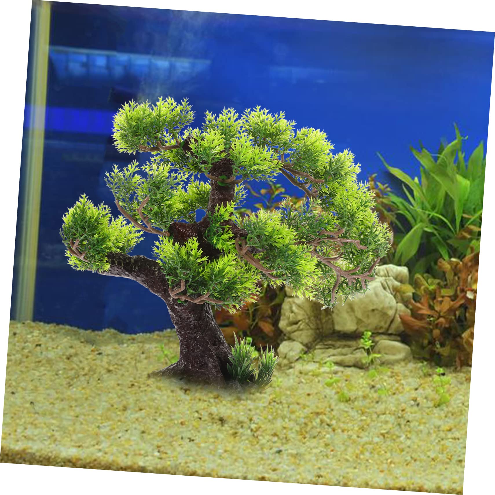Paisajismo Árbol Resina Artesanía Estatua Decoración Plantas Verdes Plantas de Resina Decoración Acuario Bonsai Árbol Plantas Peceras Decoraciones Simulación Árbol Planta Resina Árbol for Decoración V