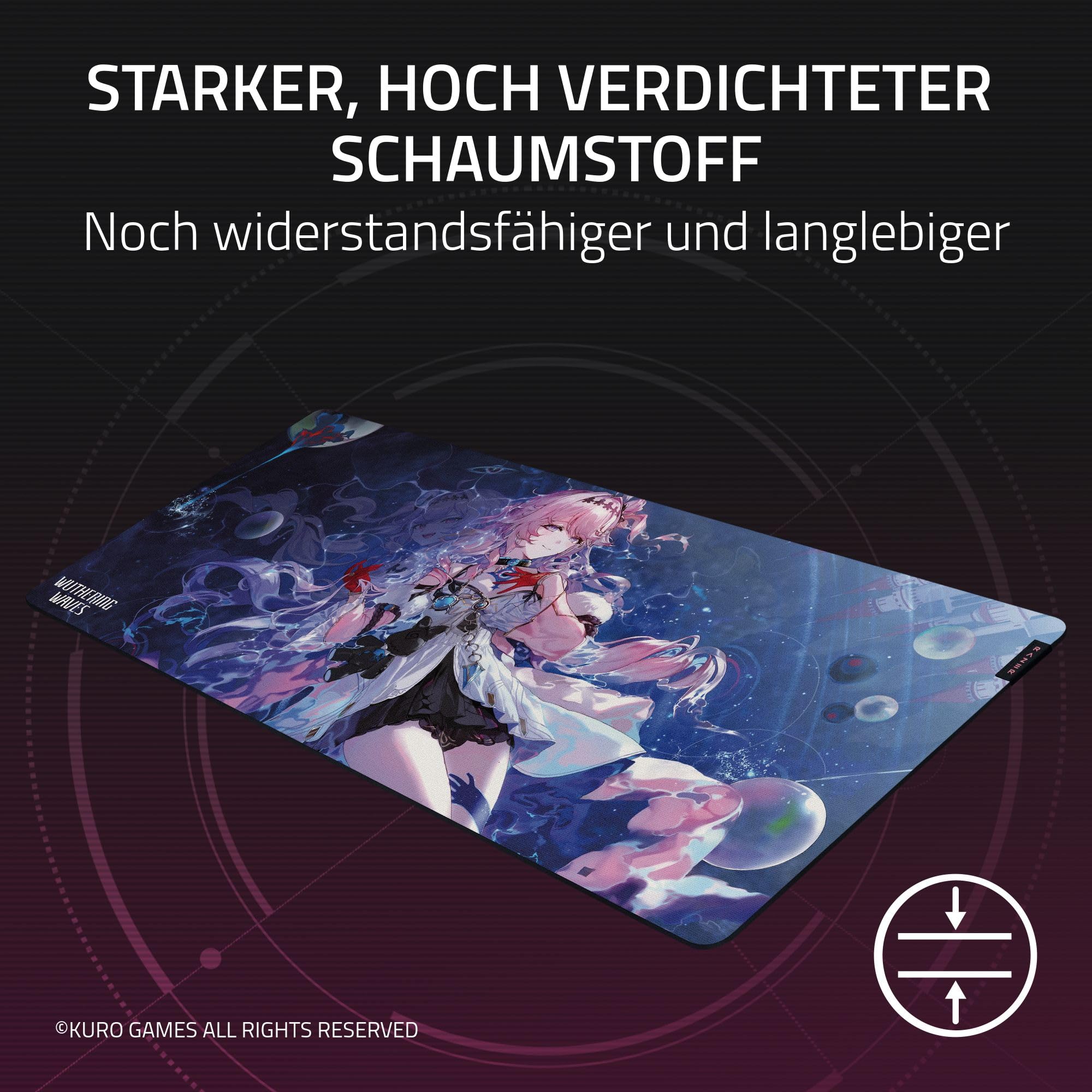 Razer Gigantus V2 XXL Wuthering Waves - Weiches Gaming-Mauspad für schnelle Spielstile und optimale Kontrolle - 940 x 410 x 4mm - Texturierter Stoff aus Mikrogewebe - rutschfest | Wuthering Waves