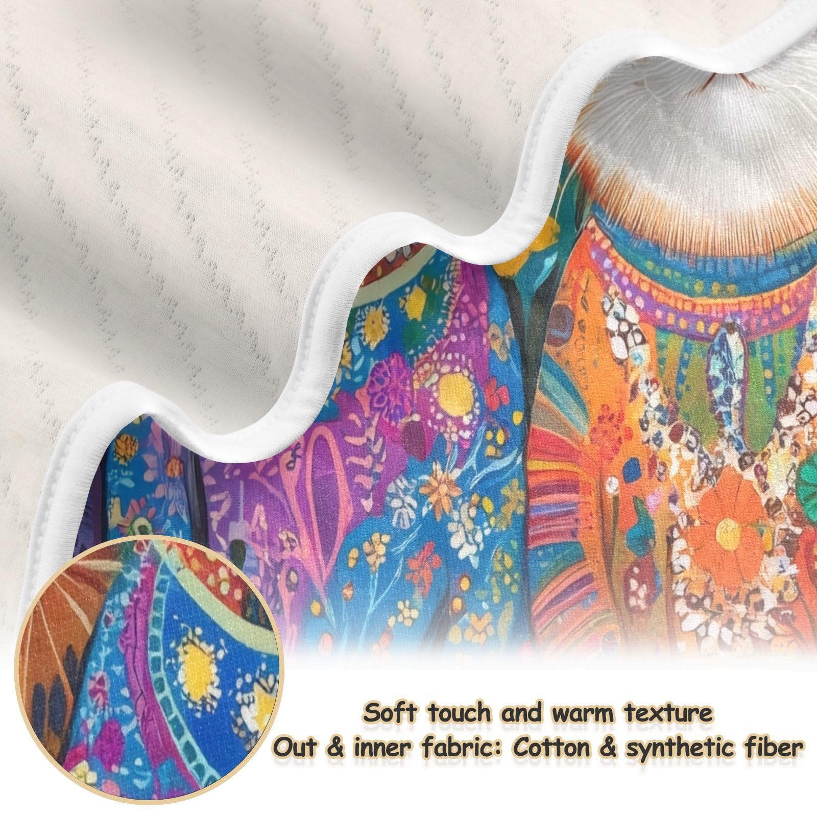 Burbuja Pretty Cats Baby Blanket for Boys Girls, Nursery Soft Warm Swaddling Receiving Baby Blankets, 30x40 in Toddler Blanket