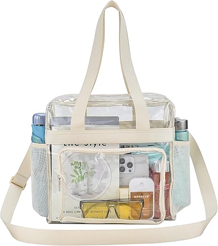 Vista 166 de Oraben Bolsa transparente transparente aprobada para estadios de 12 x 6 x 12 pulgadas, bolsa de estadio para trabajo, juegos deportivos, gimnasio