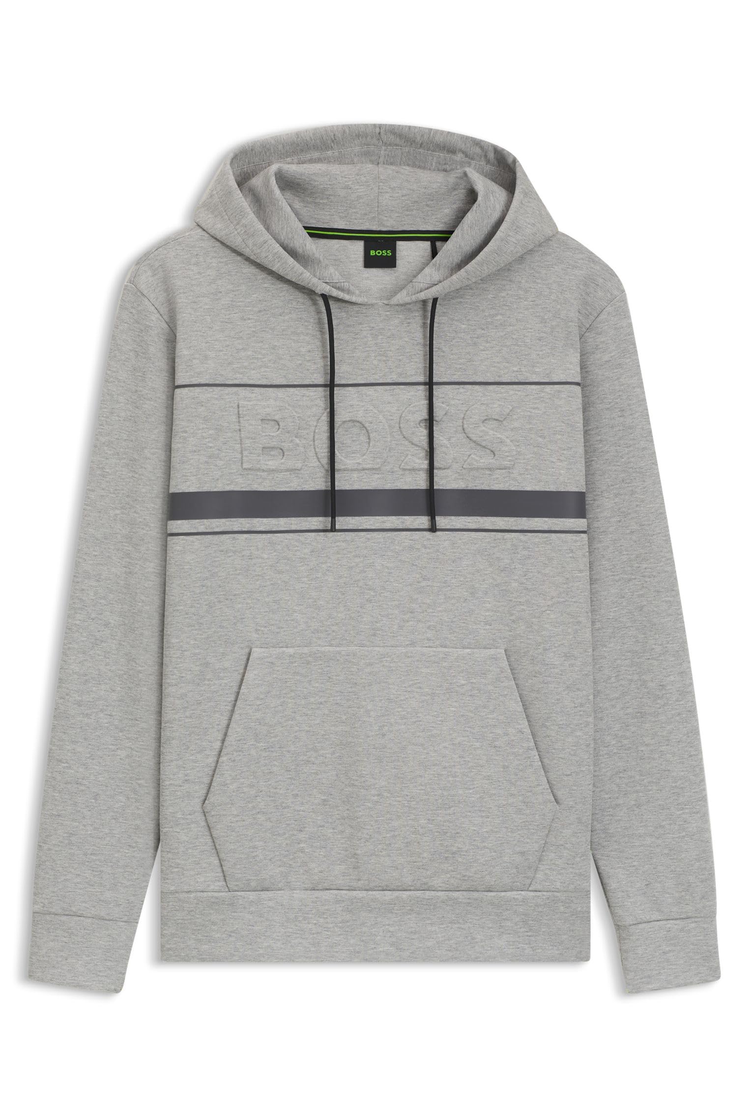 BOSS Mens Soody Zone Cotton-blend hoodie with stripe details