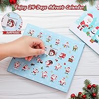 Vista 5 de Pulseras de calendario de Adviento de Navidad 2025, calendario de cuenta regresiva de 24 días de Navidad con 2 piezas de pulseras de dijes