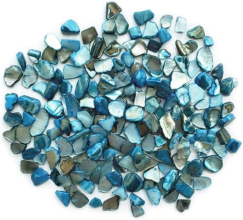 Miniatura 2 de Yew & Tulip Chips de conchas trituradas naturales irregulares, fragmentos de mosaico de nácar azul cielo, conchas de nácar para manualidades,