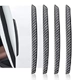 TOMALL 4 Pcs Car Door Anti-Collision Strip Door Edge Guards Anti-Rub Protector Trim Carbon Fiber Texture Car Door Corner Bumper Protector Anti-Scratch Universal for All Cars SUV (I)